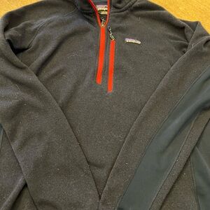 Patagonia Navy Fleece with Red Accents